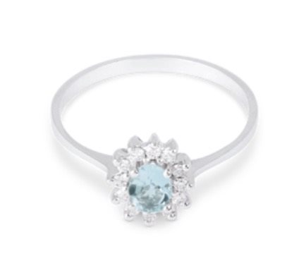 Anillo Demetra Mujer AQUA in Oro blanco Acquamarina 0.50 Ct 118.O.050.012.W - 118.O.050.012.W